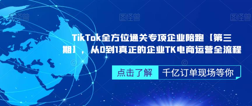 ‎TikTok全方位通关专项企业陪跑【第三期】，从0到1真正的企业TK电商运营全流程-靠谱项目库