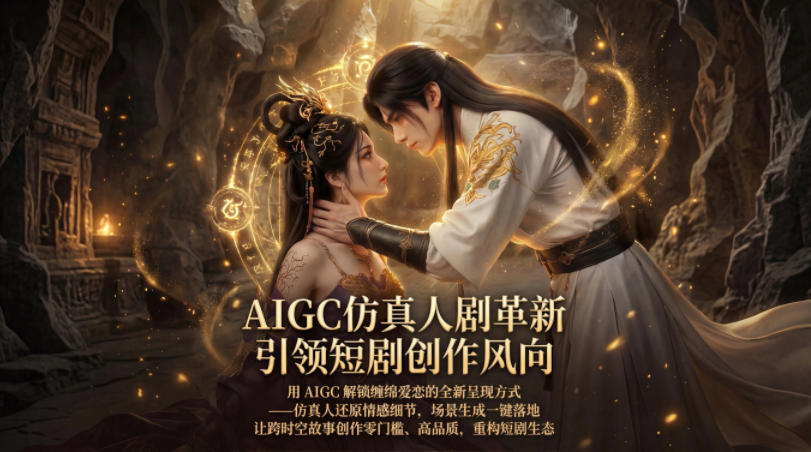 AIGC仿真人《合欢宗》短剧教学，用AIGC解锁缠绵爱恋的全新呈现方式，让跨时空故事创作零门槛、高品质，重构短剧生态-靠谱项目库