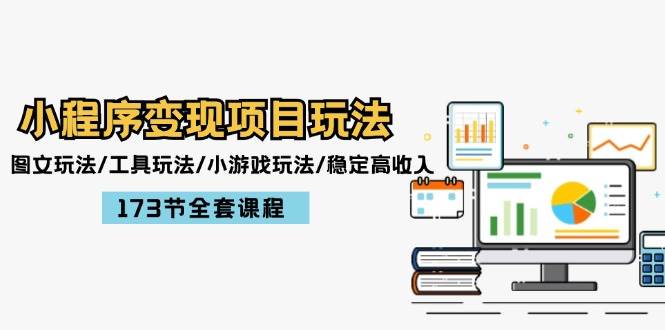 （12075期）小程序变现项目玩法：图文玩法/工具玩法/小游戏玩法/稳定高收入/173节课程-靠谱项目库