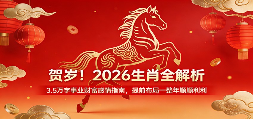 贺岁！2026生肖全解析，3.5万字事业财富感情指南，提前布局一整年顺顺利利-靠谱项目库