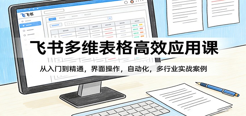 飞书多维表格高效应用课：从入门到精通，界面操作，自动化，多行业实战案例-靠谱项目库