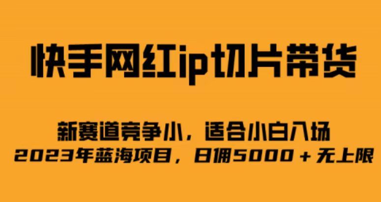 快手网红ip切片新赛道，竞争小事，适合小白 2023蓝海项目-靠谱项目库