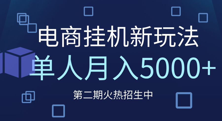 电商平台挂机新玩法，单人月入5000+攻略-靠谱项目库