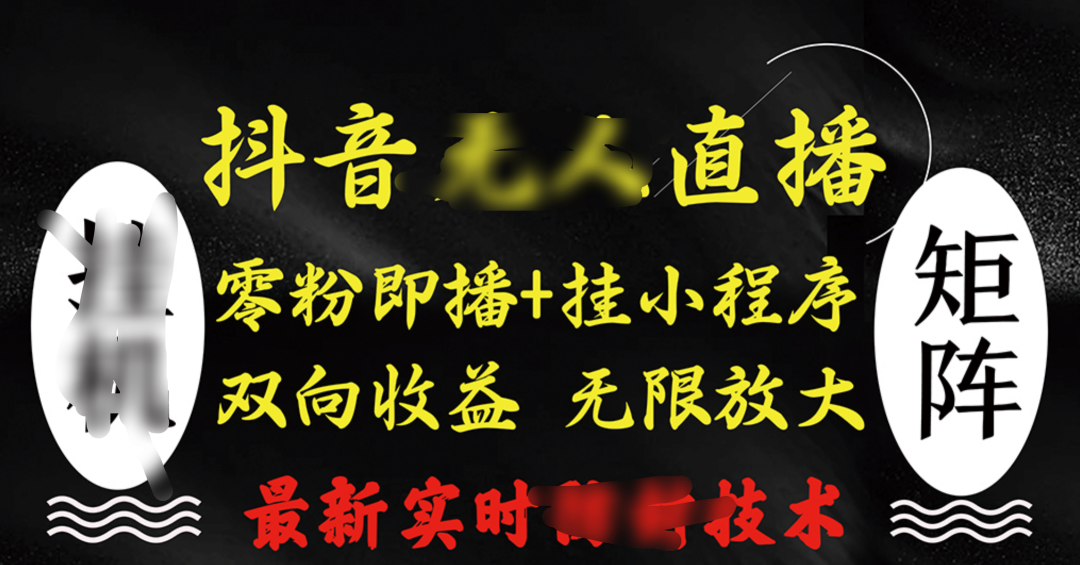 抖音无人直播最新独家玩法，小雪花+撸音浪双向收益，可矩阵放大-靠谱项目库