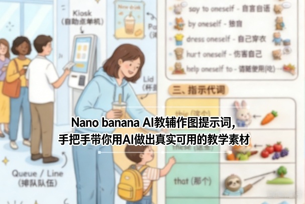 Nano banana AI教辅作图提示词，手把手带你用AI做出真实可用的教学素材-靠谱项目库