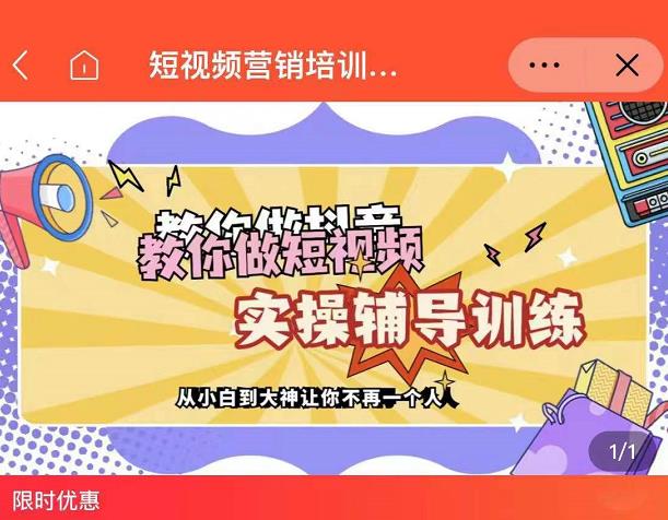 蕊总很忙·短视频营销培训实操课教你快速入门，教你做抖音短视频-靠谱项目库