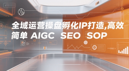全域运营操盘孵化IP打造，高效 简单 AIGC SEO SOP-靠谱项目库
