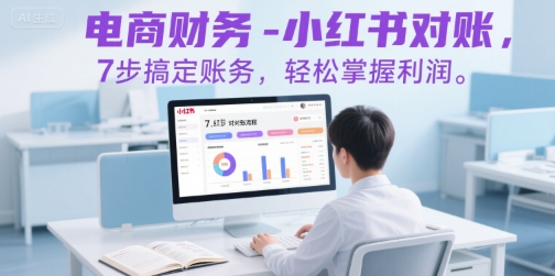 电商财务-小红书对账，7步搞定账务，轻松掌握利润-靠谱项目库