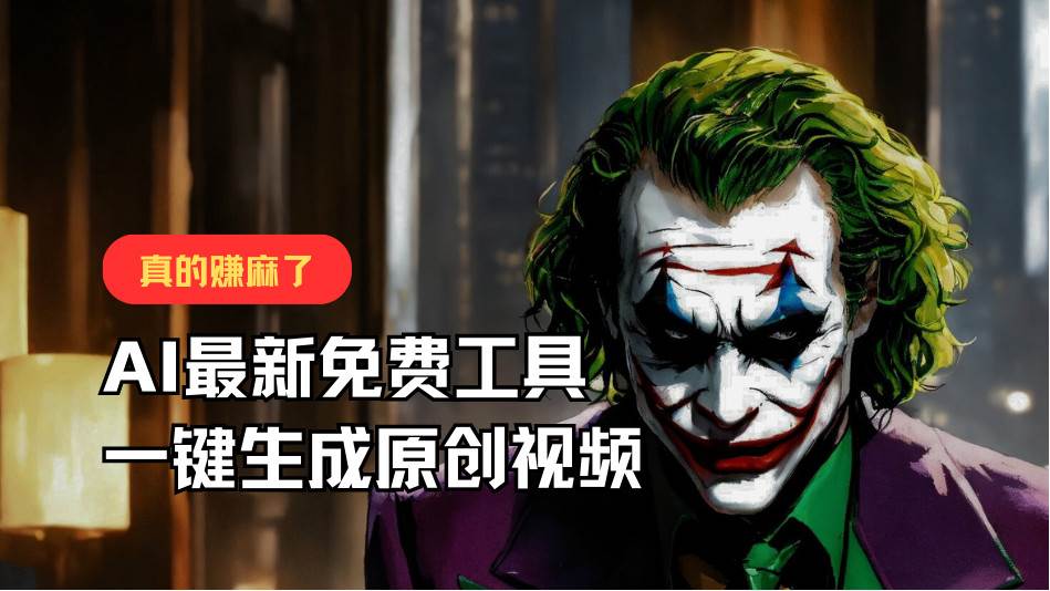 最新免费AI工具，一键生成原创视频，佛系搬运，轻松月入10000+！-靠谱项目库