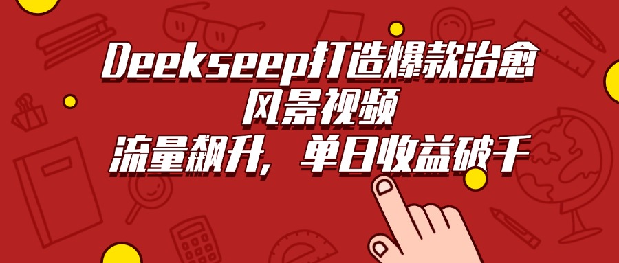 Deekseep打造爆款治愈风景视频，流量飙升，单日收益破千-靠谱项目库