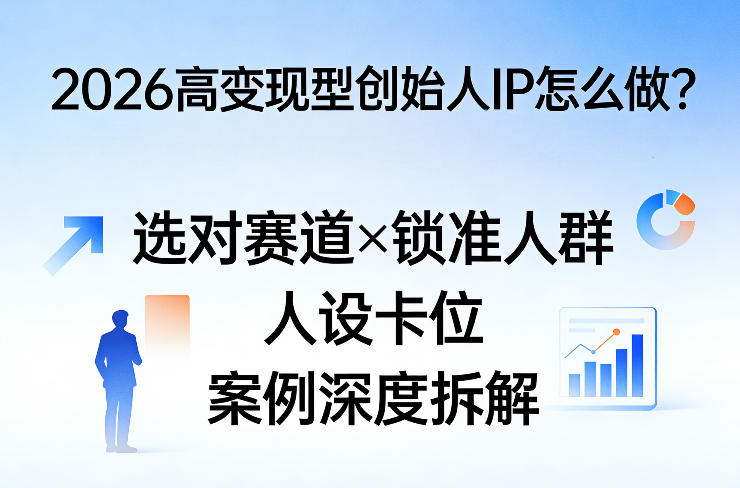 2026高变现型创始人IP怎么做？选对赛道×锁准人群×人设卡位×案例深度拆解-靠谱项目库