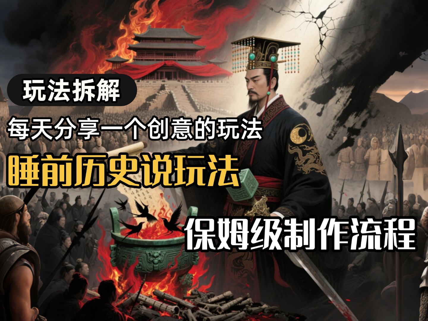 13条作品涨粉24.5万，全流程拆解睡前历史说，保姆级教程-靠谱项目库