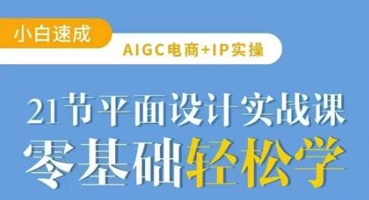 AIGC电商必备实操21节平面设计实战课，教你玩转AI-靠谱项目库