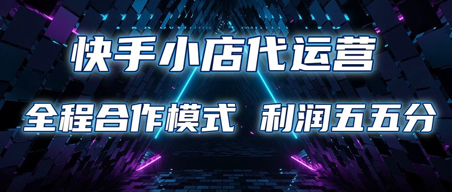 快手小店代运营 限时托管计划合作模式 利润五五分成-靠谱项目库