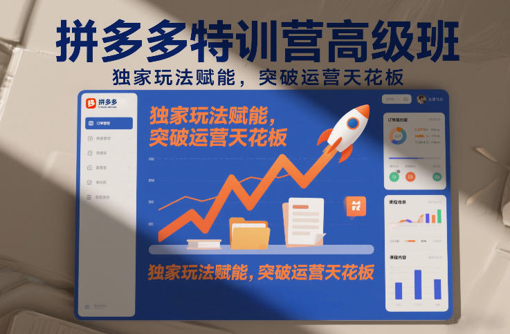 拼多多特训营高阶班，独家玩法赋能，突破运营天花板（更新26年1月）-靠谱项目库