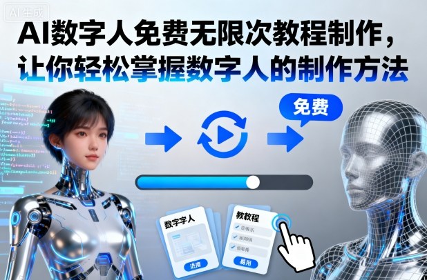 AI数字人免费无限次教程制作，让你轻松掌握数字人的制作方法-靠谱项目库