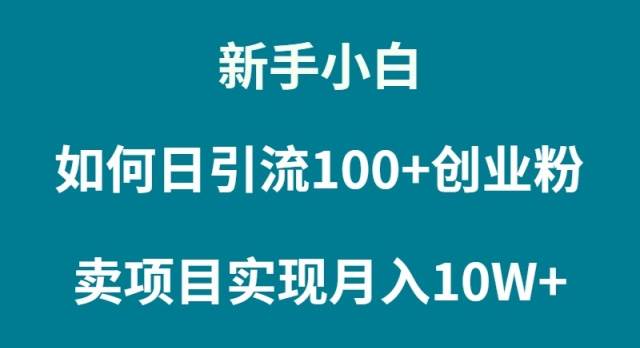 （9556期）新手小白如何通过卖项目实现月入10W+-靠谱项目库