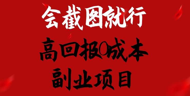 会截图就行，高回报0成本副业项目，卖离婚模板一天1.5k+【揭秘】-靠谱项目库