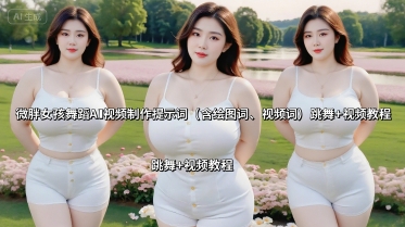 微胖女孩舞蹈AI视频制作提示词（含绘图词、视频词） 跳舞+视频教程-靠谱项目库