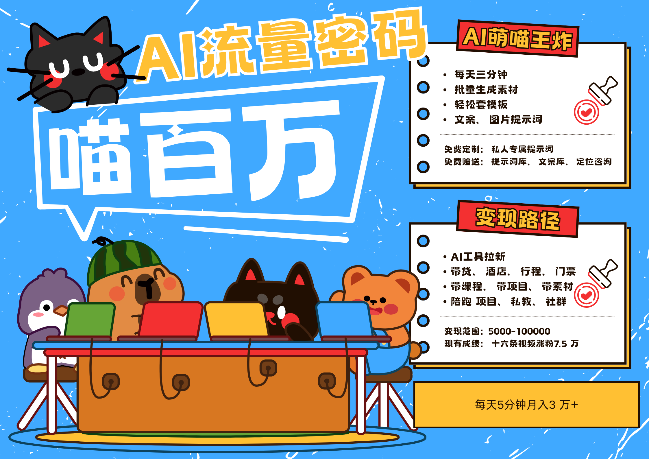 AI+宠物+旅行，2025最火流量密码 轻松用AI宠物做文旅账号，N种变现渠道月入五位数-靠谱项目库