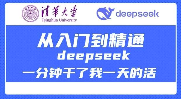 清华大学讲DeepSeek最全教程，从入门到精通，deepseek一分钟干了我一天的活-靠谱项目库