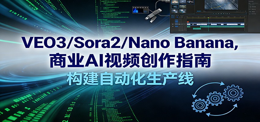 VEO3/Sora2/Nano Banana商业AI视频创作指南，构建自动化生产线-靠谱项目库