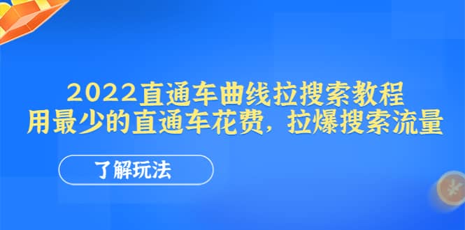 2022直通车曲线拉搜索教程：用最少的直通车花费，拉爆搜索流量-靠谱项目库