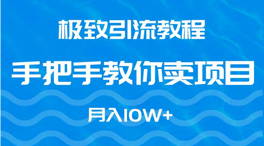 （9265期）极致引流教程，手把手教你卖项目，月入10W+-靠谱项目库