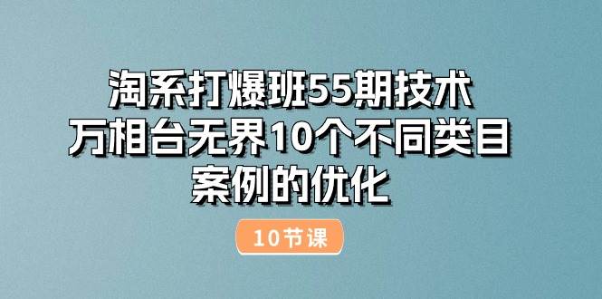 （10996期）淘系打爆班55期技术：万相台无界10个不同类目案例的优化（10节）-靠谱项目库