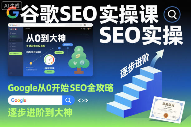 谷歌SEO实操课，Google从0开始SEO全攻略，逐步进阶到大神-靠谱项目库