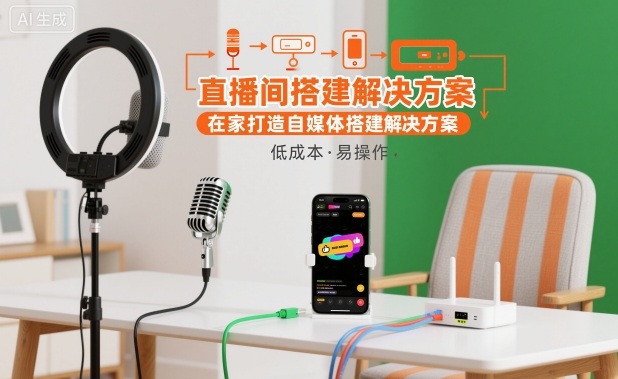 直播间搭建解决方案，在家打造自媒体搭建解决方案-靠谱项目库