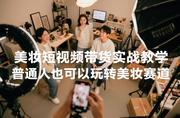 美妆短视频带货实战教学，普通人也可以玩转美妆赛道-靠谱项目库