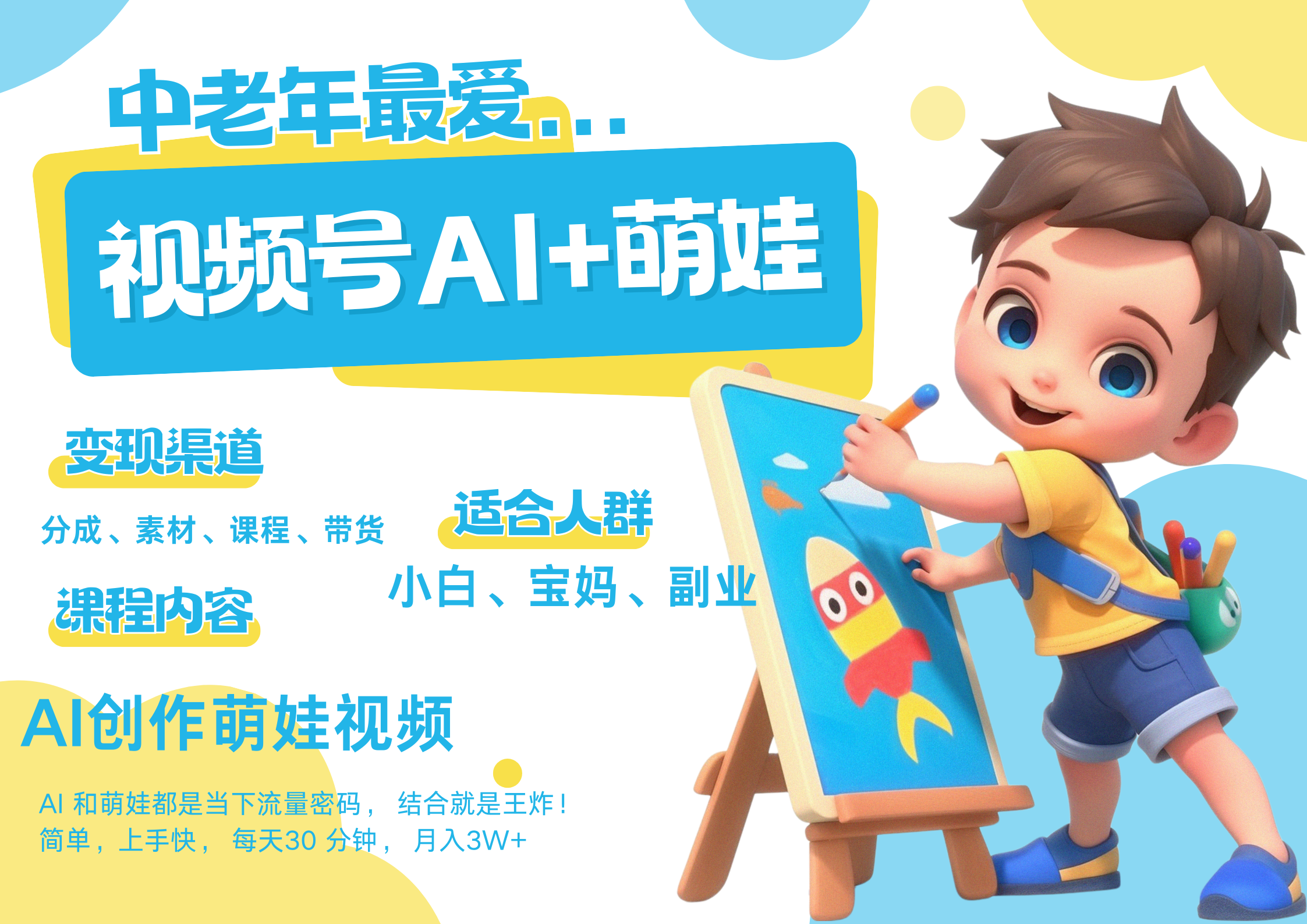 萌娃，又一爆款密码，小白3步上手，爆款率80%，每天十分钟，轻松AI变现萌娃搞钱，带货、素材、分成都非常猛，泼天流量，发布就爆！月入5W，抓紧学！-靠谱项目库