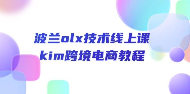 （10967期）波兰olx 技术线上课，kim跨境电商教程-靠谱项目库