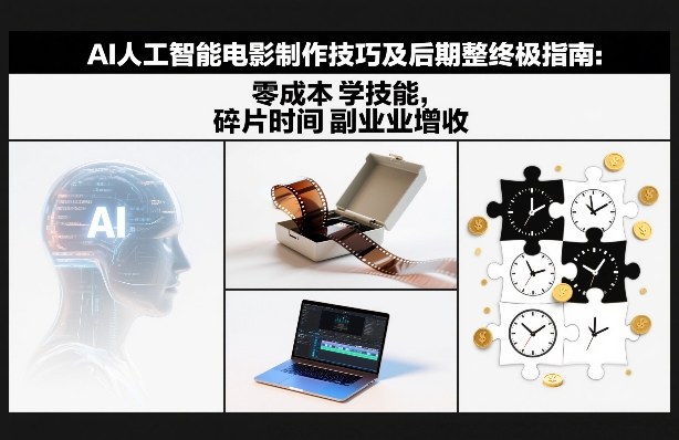 AI人工智能电影制作技巧及后期完整终极指南：零成本学技能，碎片时间副业增收-靠谱项目库