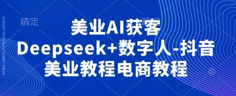 美业AI获客Deepseek+数字人-抖音美业教程电商教程-靠谱项目库