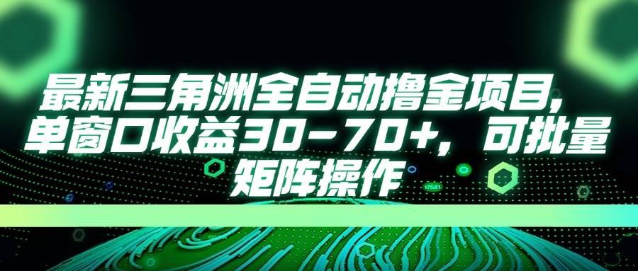 （14191期）最新三角洲全自动撸金项目，单窗口收益30-70+，可批量矩阵操作-靠谱项目库