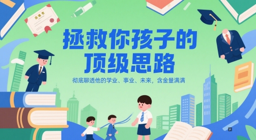 付费文章：拯救你孩子的顶级思路，彻底聊透他的学业、事业、未来，含金量满满-靠谱项目库
