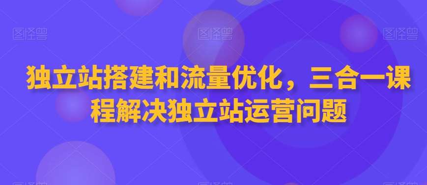 独立站搭建和流量优化，三合一课程解决独立站运营问题-靠谱项目库
