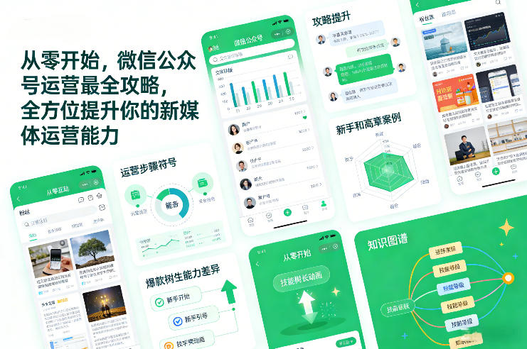 从零开始，微信公众号运营最全攻略，全方位提升你的新媒体运营能力-靠谱项目库