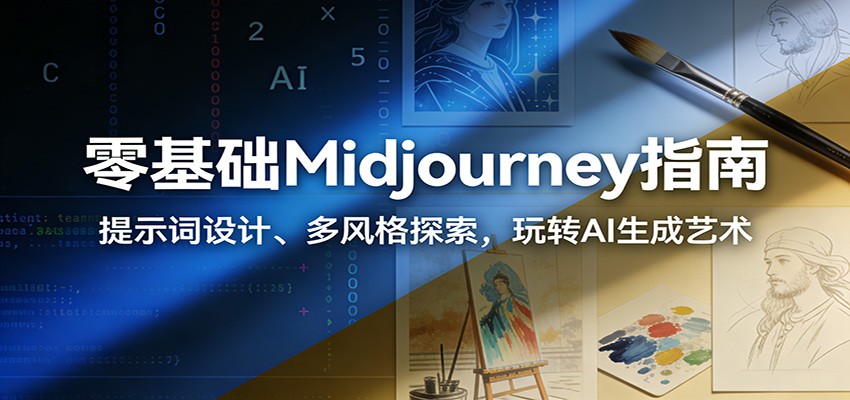 零基础Midjourney指南：提示词设计、多风格探索，玩转AI生成艺术-靠谱项目库