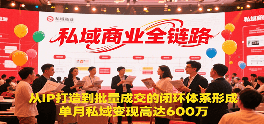 私域商业全链路，从IP打造到批量成交的闭环体系形成，单月私域变现600万-靠谱项目库