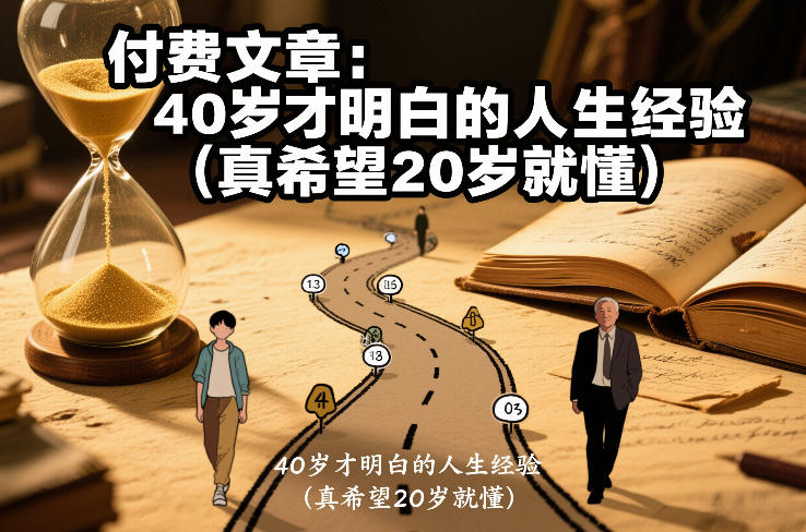 付费文章：40岁才明白的人生经验（真希望20岁就懂）-靠谱项目库