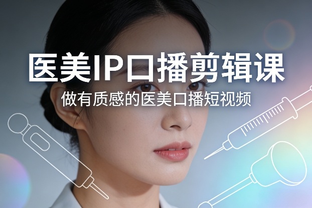 医美IP口播剪辑课，做有质感的医美口播短视频-靠谱项目库