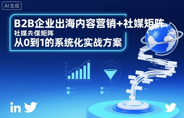 B2B企业出海内容营销+社媒矩阵，从0到1的系统化实战方案-靠谱项目库