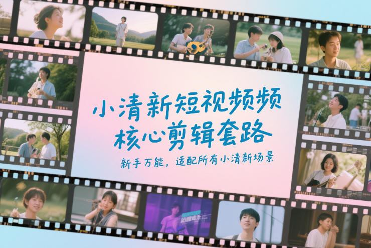 小清新短视频核心剪辑套路，新手万能，适配所有小清新场景-靠谱项目库