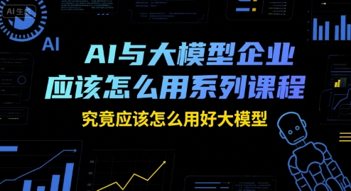 AI与大模型企业应该怎么用系列课程，究竟应该怎么用好大模型-靠谱项目库