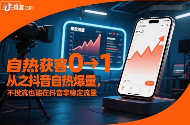 自热获客从0到1之抖音自热爆量，不投流也能在抖音拿稳定流量-靠谱项目库