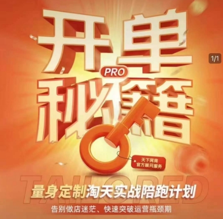 淘宝开单秘籍PRO，量身定制淘天实战陪跑计划，告别做店迷茫、快速突破运营瓶颈期（更新6月）-靠谱项目库