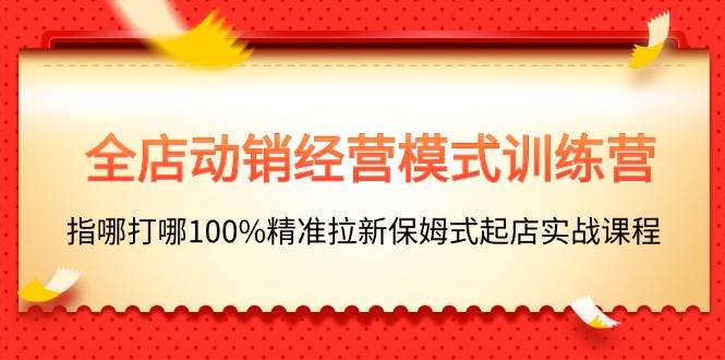 （11460期）全店动销-经营模式训练营，指哪打哪100%精准拉新保姆式起店实战课程-靠谱项目库